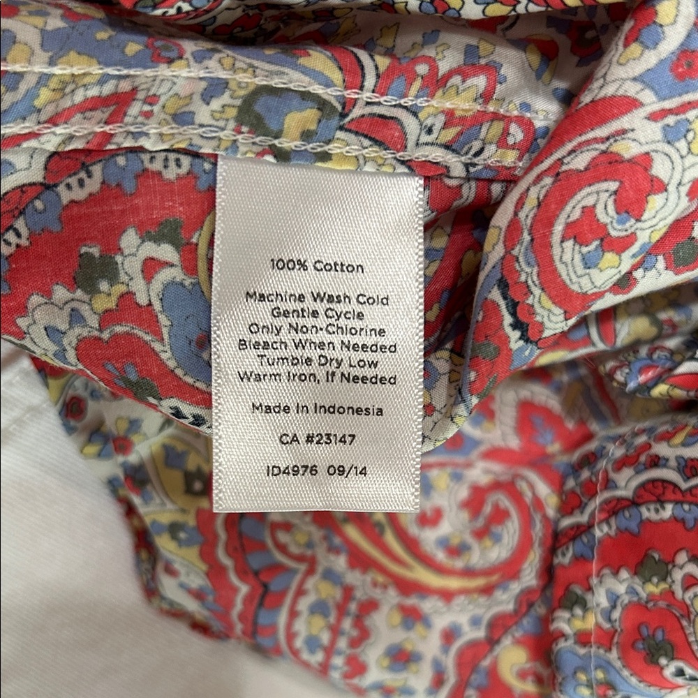Talbots Paisley Button Down Shirt - Picture 7 of 9